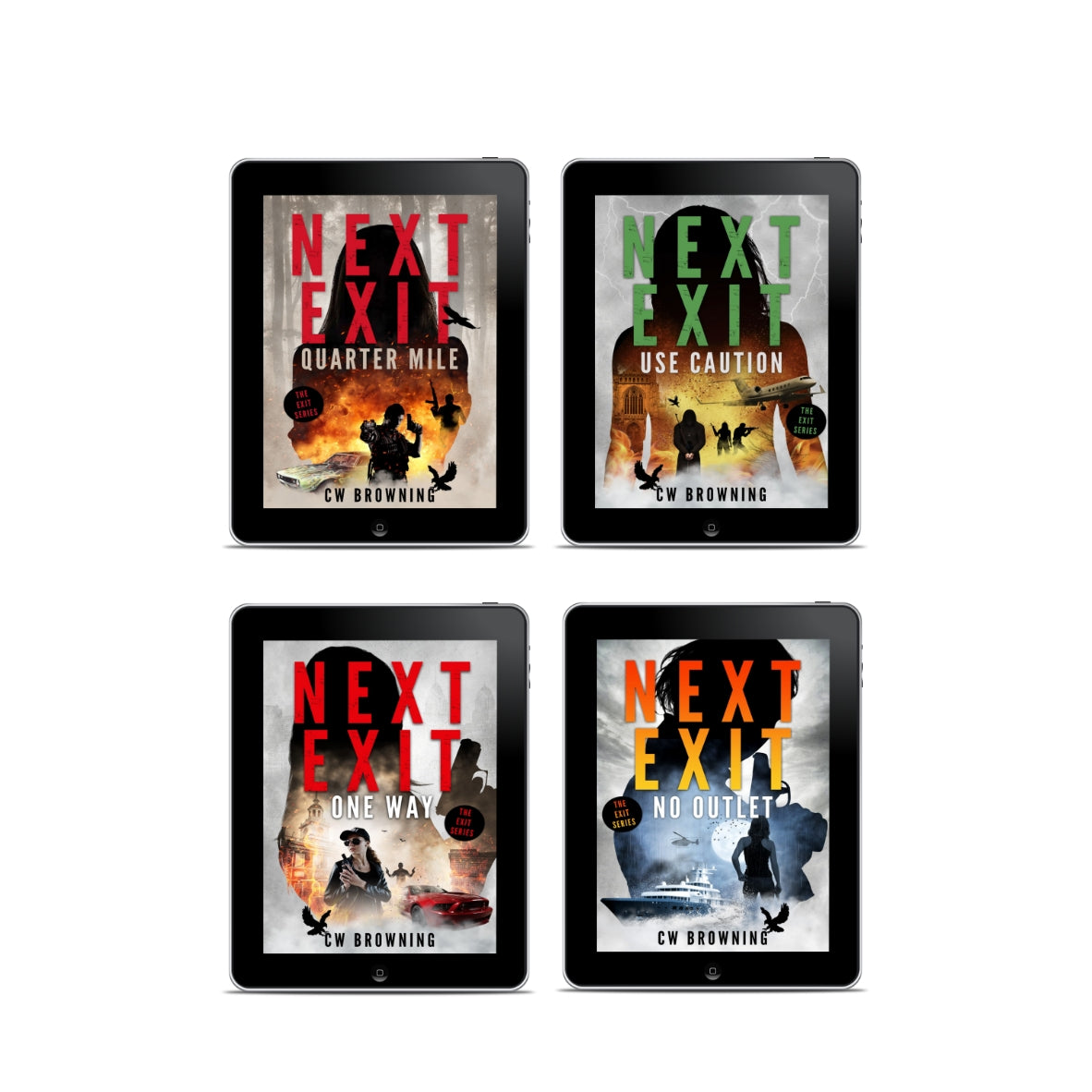 Exit Series books 4-7 bundle female assassin thrillers